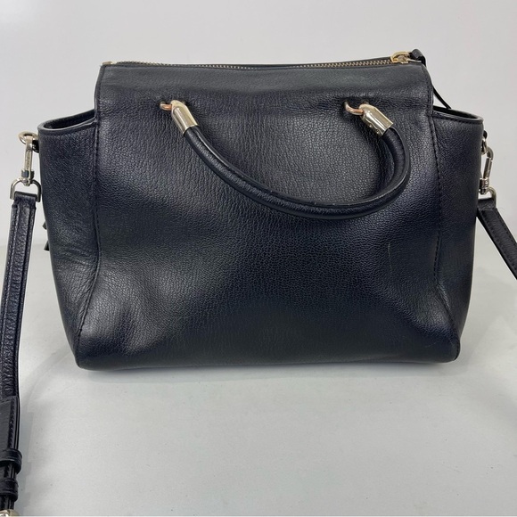 Kate Spade Longacre Court Leather Satchel Black Tassle Crossbody Purse Medium - Picture 2 of 13